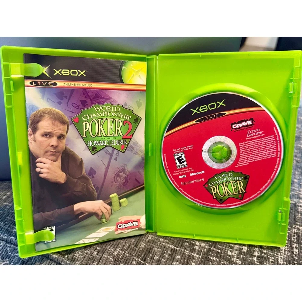 Crave World Championship Poker 2 Xbox NTSC Howard Lederer Card Game